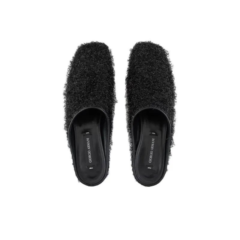 10 CORSO COMO x AMANI Wrap toe Slippers Women's Black-3