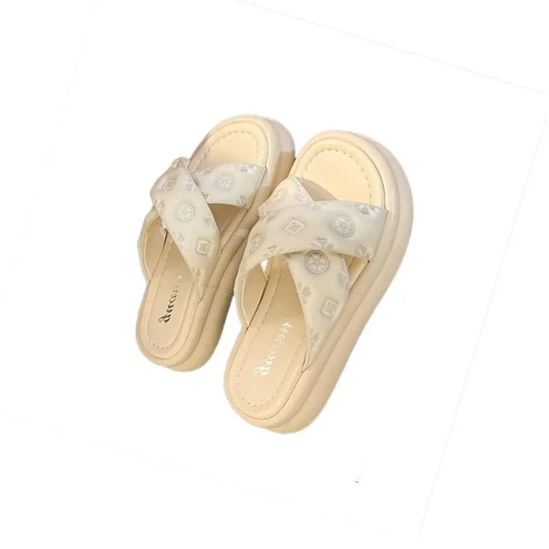 Yamada Hyakuju Slippers Ecru Champagne Black-3