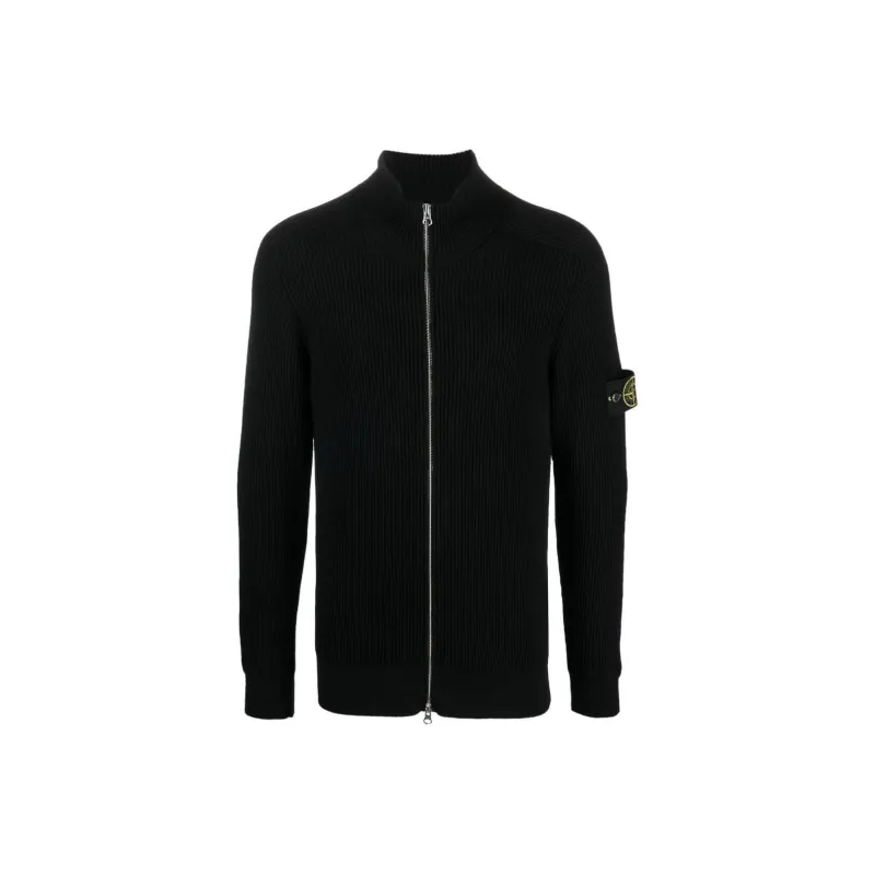 STONE ISLAND Ribbed knit Zip up Cardigan-0