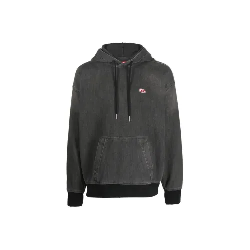DIESEL Rib Track Denim Hoodie