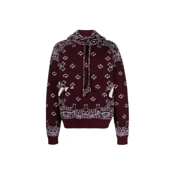 AMIRI Bandana Knit Hoodie