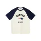 Apricot & Navy Blue