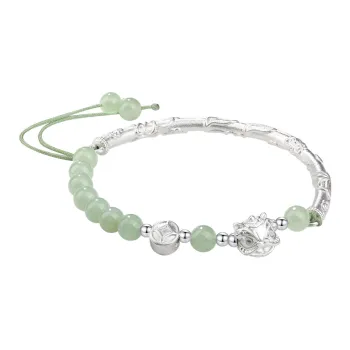 JINZHIFU Hetian Jade Bracelets Pale Greenish White Jade Unisex