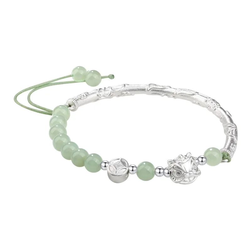 JINZHIFU Hetian Jade Bracelets Pale Greenish White Jade Unisex-0