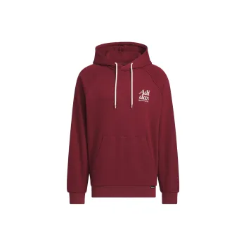 Adidas Small Logo Waffle Hoodie Sweatshirt Men's Dark Red