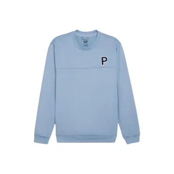 PUMA Cloudspun Patch Crewneck Sweatshirt Men's Blue