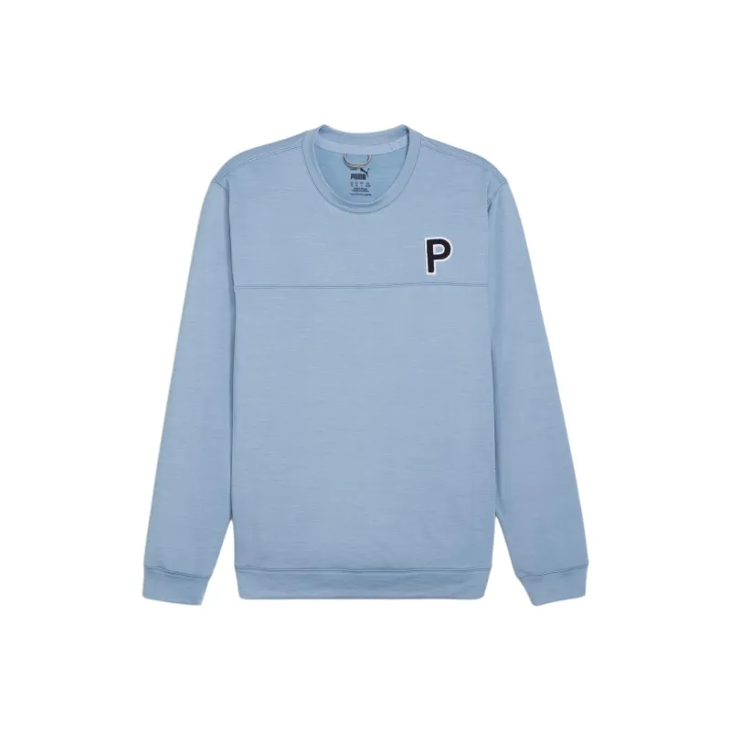 PUMA Cloudspun Patch Crewneck Sweatshirt Men's Blue-0