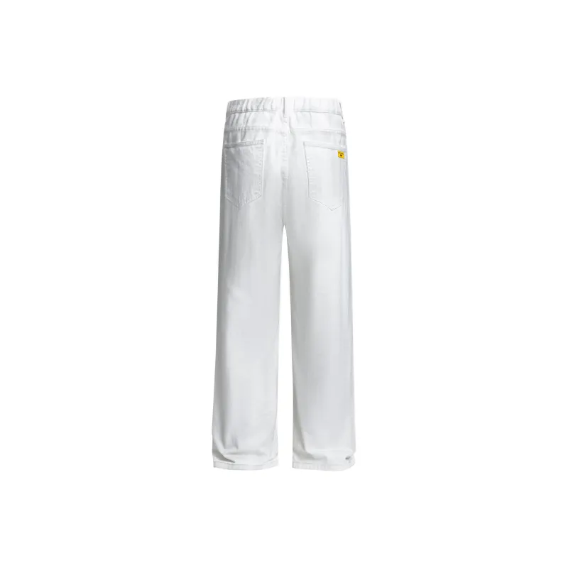 Ghost Mask Casual Pants Unisex Ecru-1