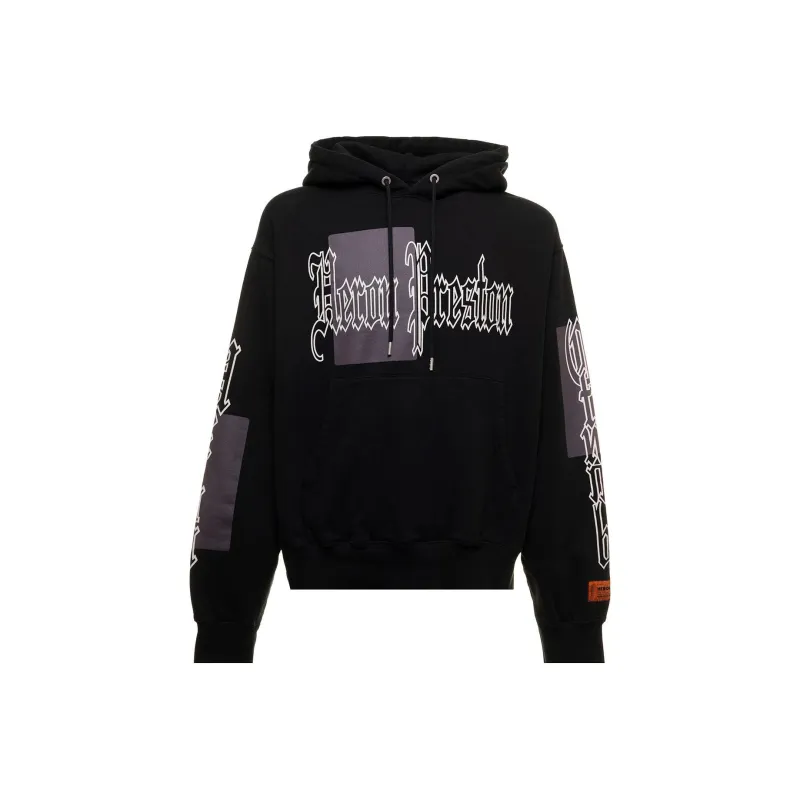 HERON PRESTON Logo-print Cotton Hoodie-0