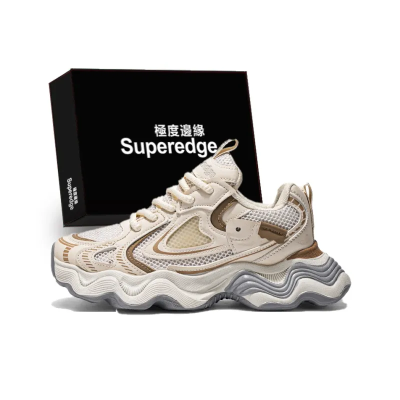 SUPEREDGE Cushioning, Slip Resistant, And Abrasion Resistant Low Top Chunky Sneakers Unisex-4