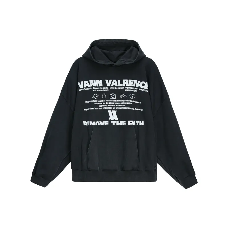 VANN VALRENCÉ Sweatshirt Unisex Faded Black-0