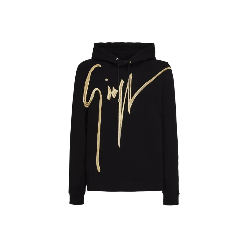 Giuseppe Zanotti Embroidered logo Cotton Hoodie-0