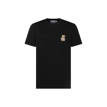 MOSCHINO Teddy Bear patch Cotton T shirt
