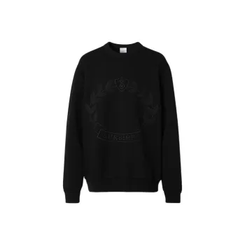 Burberry Embroidered Oak Leaf Crest Sweatshirt