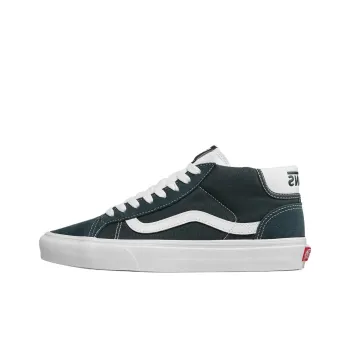 Vans Skool 37 Anti Slip Wear Resistant Mid Top Skateboard Shoes Unisex Green