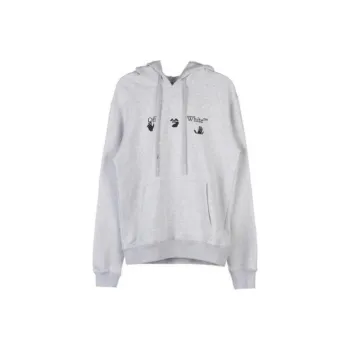 OFF-WHITE Printed Logo Cotton Hoodie