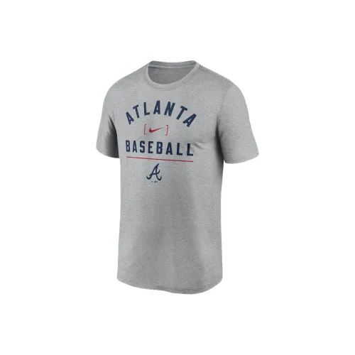 Nike T-Shirt Atlanta Braves Men's Gray