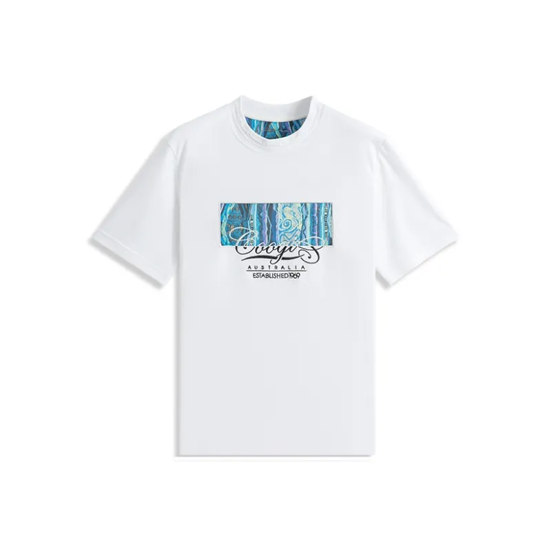COOGI Street Hip-Hop Pop Style T-Shirt With Gourd Pattern Unisex White-0