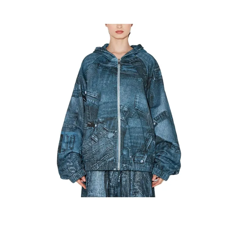 Misbhv X Esther Yu Yu Shuxin Co-authored Series Sweatshirts Unisex Denim Blue-0