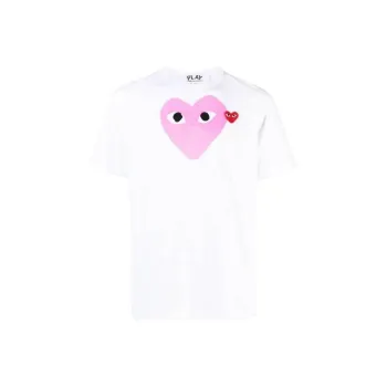 Comme Des Garcons Play Red Emblem Heart T shirt