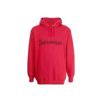 UNDERCOVER Cursive Logo print Hoodie