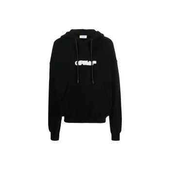 OFF WHITE Logo Printed Long Sleeved Hoodie