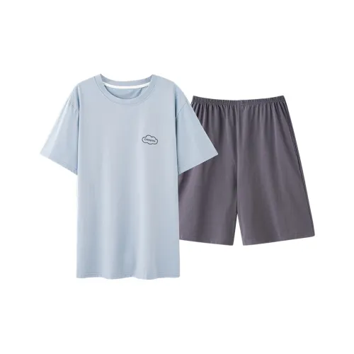 Maultiay Pajama Set Men's Light Blue
