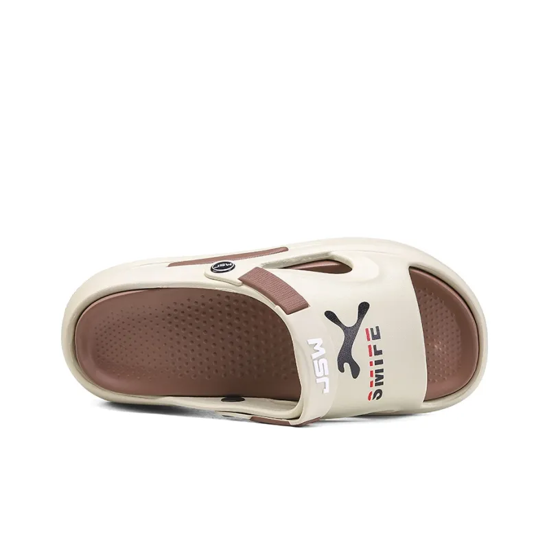 JEANSWEST New National Innovation Unique Black White Color Scheme Beach Sandals Men's-12