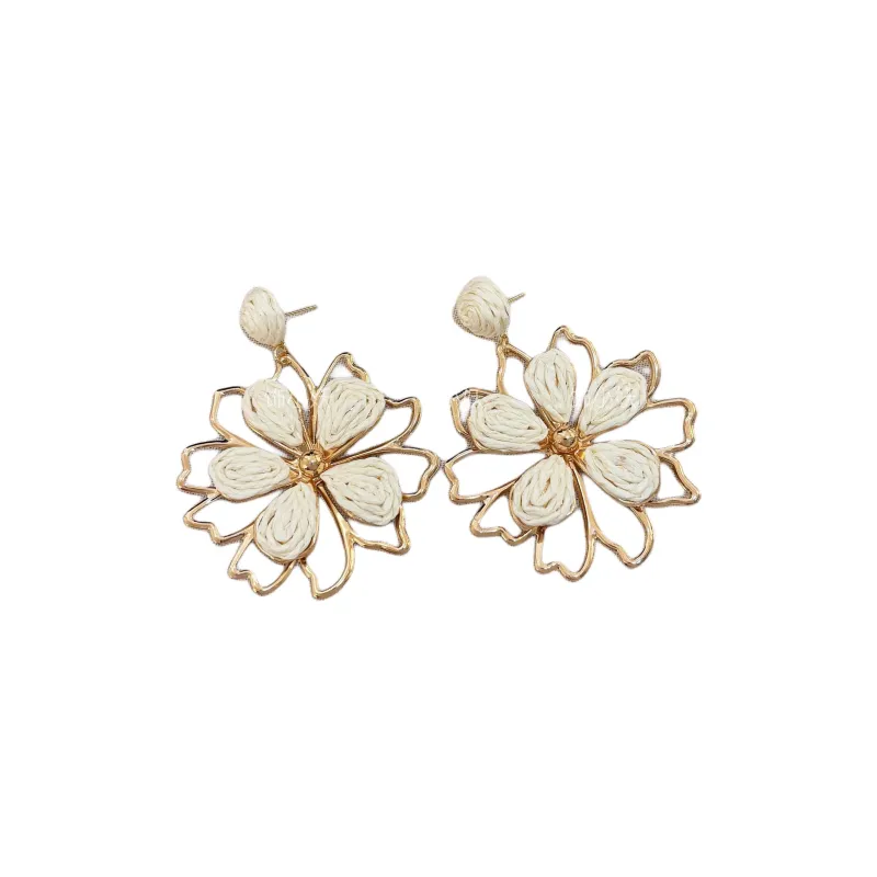 Peach Tea Alloy Earrings Women's-3