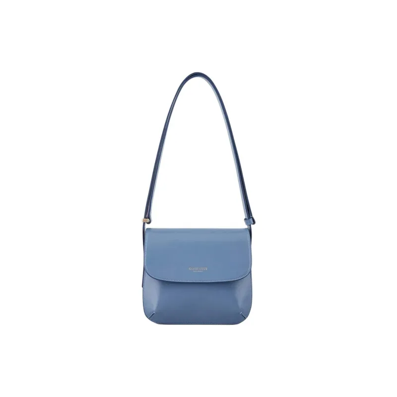 AMANI La Prima Cow Leather Shoulder Bag Large Size Women's Light Blue-0