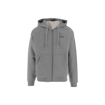 VERSACE Logo print Zip up Hoodie