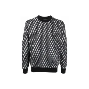 EMPORIO ARMANI Geometric Logo knit Jumper