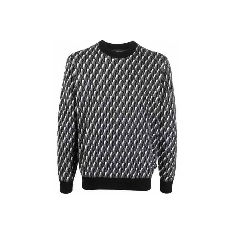 EMPORIO ARMANI Geometric Logo knit Jumper-0