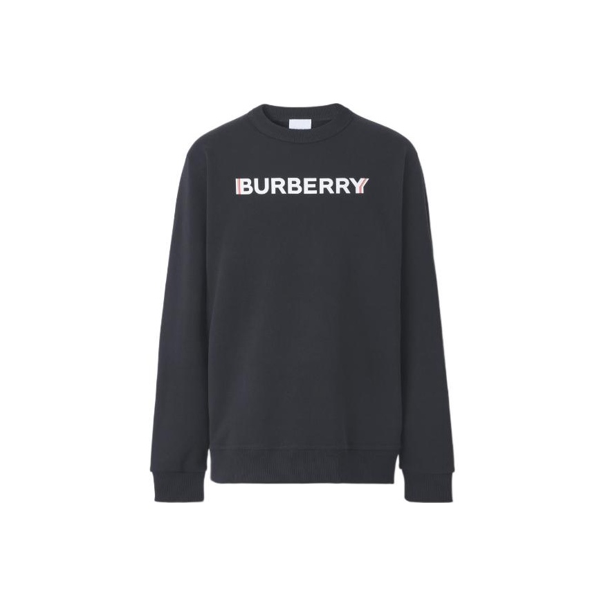 【BURBERRY】LOGO SWEATSHIRT BURBERRY Men Logo Print Sweatshirt Long Sleeves Black | eBay