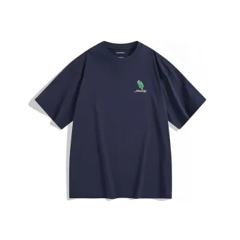 PEACEBIRD MEN T Shirts Men Dark Blue 1 Loose Fit