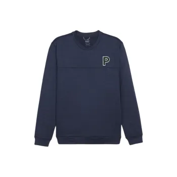 PUMA Cloudspun Patch Crewneck Sweatshirt Men's Marine Blue