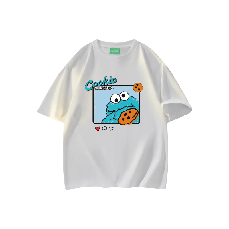 SESAME STREET [Cookie Monster Collection] Short Sleeved T Shirts Unisex-3