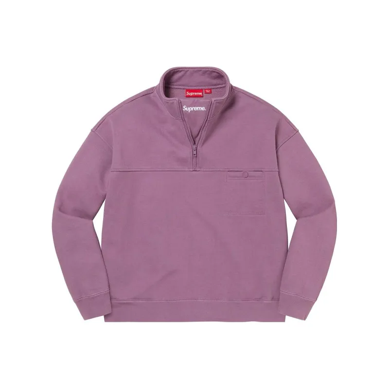 Supreme Washed Half Zip Pullover-4