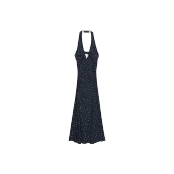Oudifu Sleeveless Dress Women's Blue