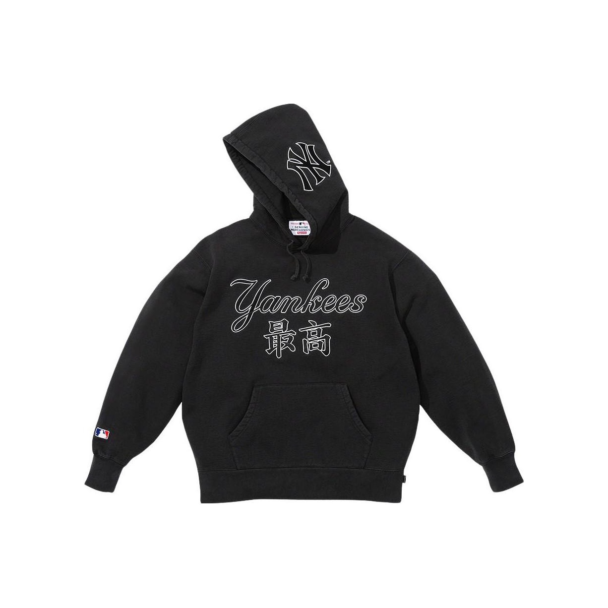 Supreme Team Flocked Hooded Sweatshirt Black L - POIZON Supreme Team Flocked Hooded Sweatshirt Black L - POIZON