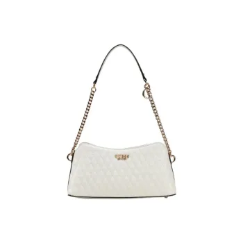 GUESS Faux Leather Shoulder Bag Trumpets Women's White