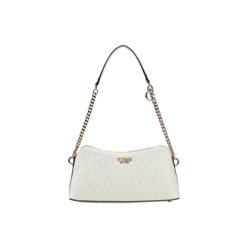 GUESS Faux Leather Shoulder Bag Trumpets Women's White