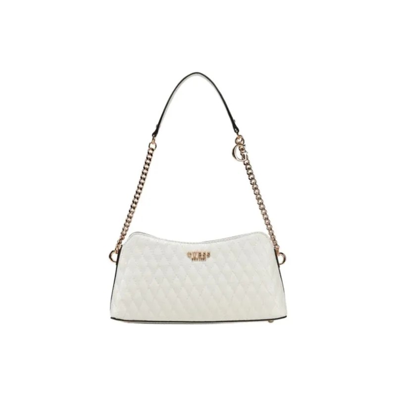 GUESS Faux Leather Shoulder Bag Trumpets Women's White-0