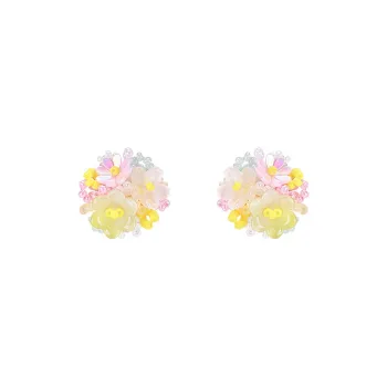 Peach Tea Resin Earrings Women's