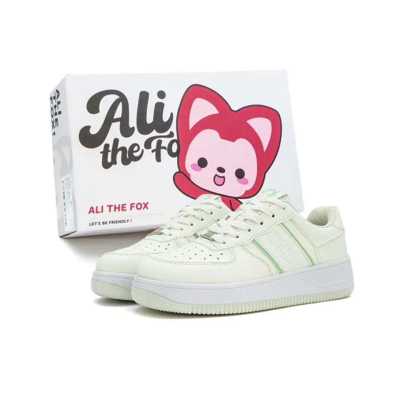 ALI THE FOX Low-Top Skateboard Shoes Women's Classic White/Hai Chang Blue-11