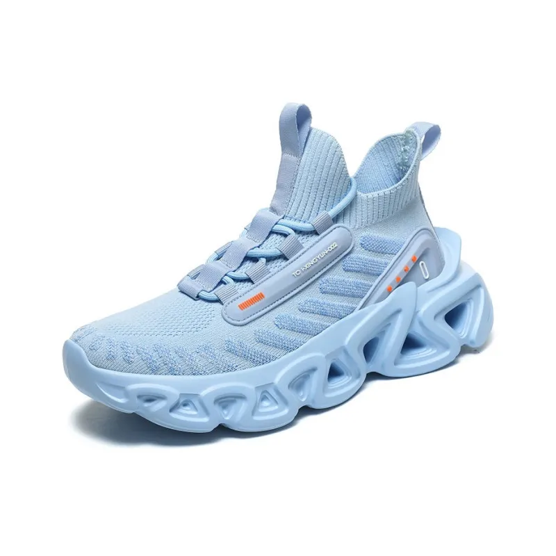 QIUTEXIONG Shock Absorbers Slip Resistant Breathable Mid Top Racing City Commute Running Shoes Men's-8