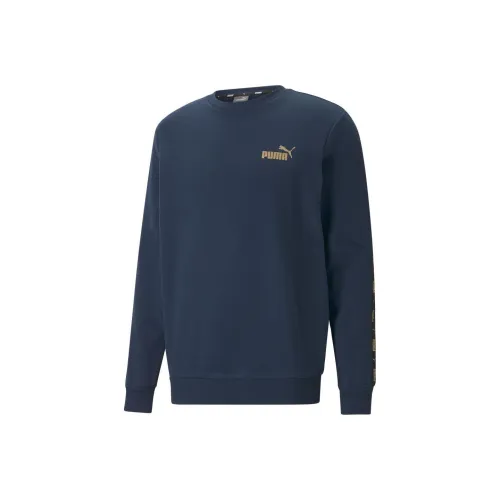 PUMA ESS+ Tape Golden Sweatshirt Men's Blue
