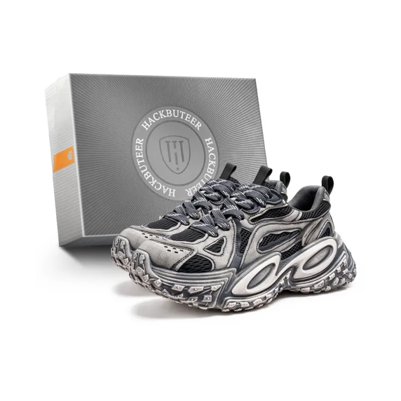 HACKBUTEER Low Top Chunky Sneakers Men's Box Included-6
