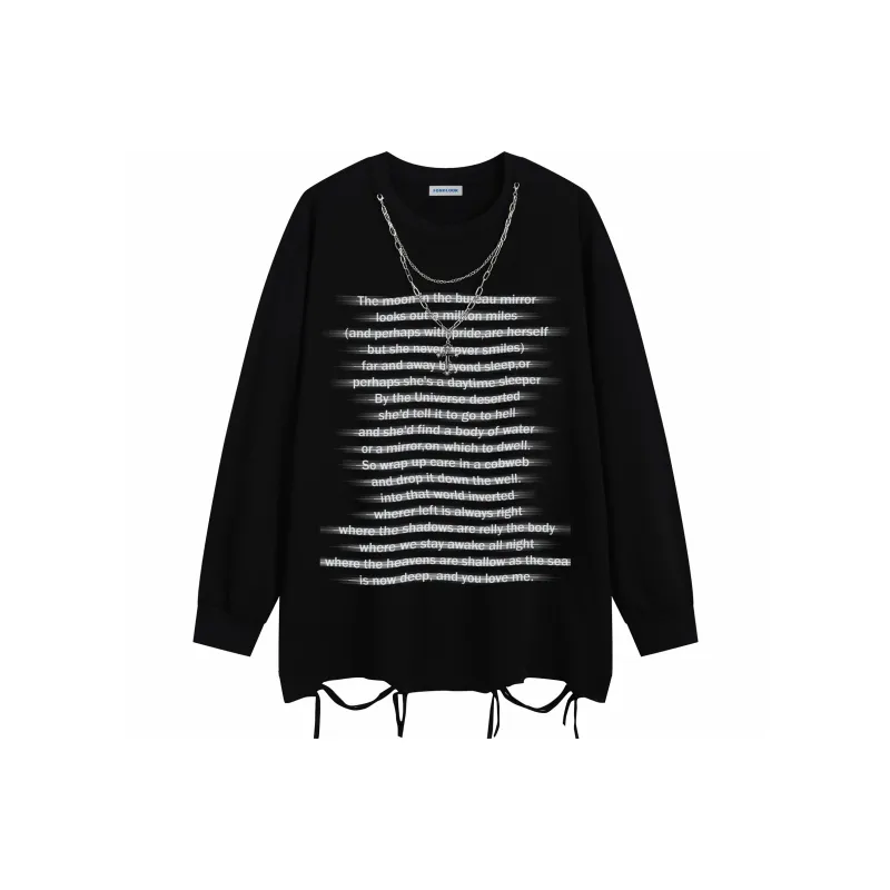 FONDLOOK Long Sleeved T Shirts Unisex-0