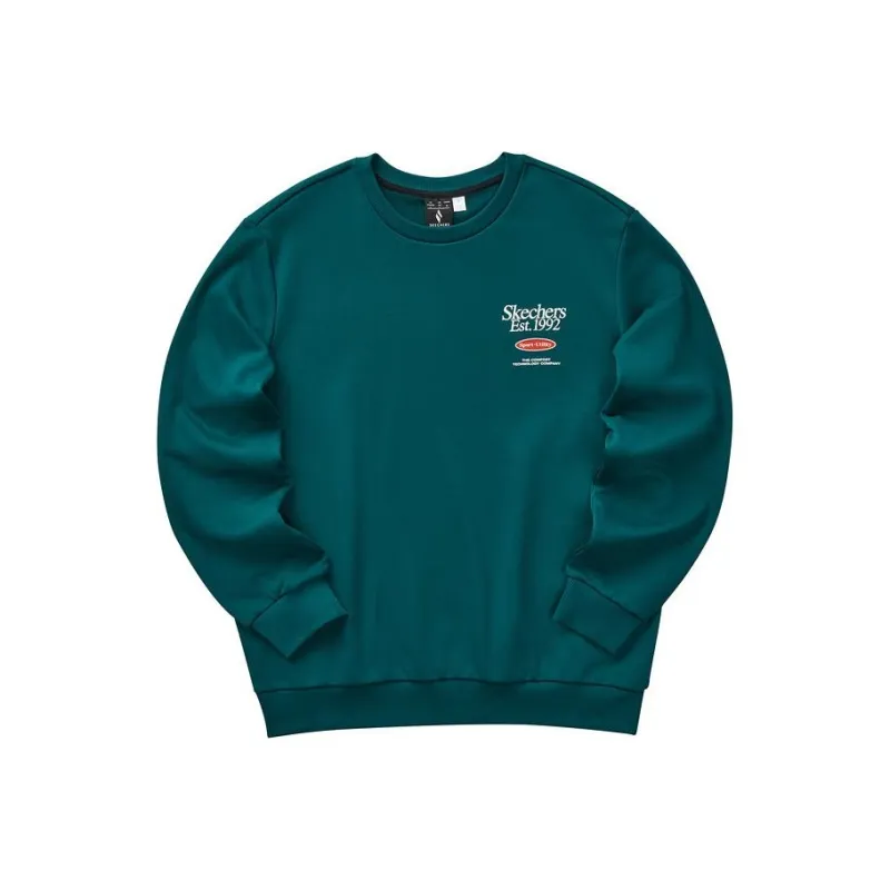 Skechers Colorful Sweatshirt Unisex Deep Sea Green-0